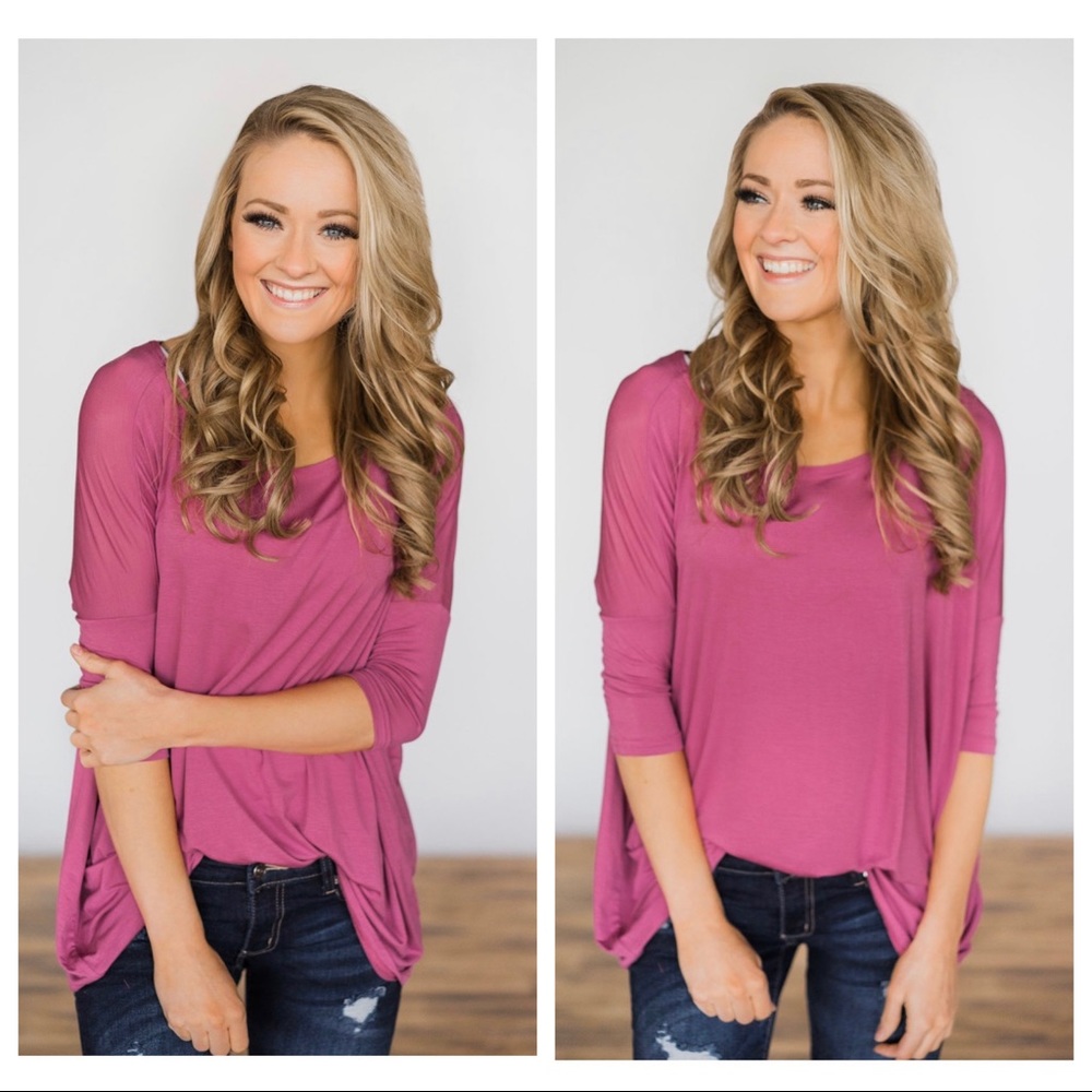 EUC SIZE S The Rage Piko Style Magenta Tunic Top